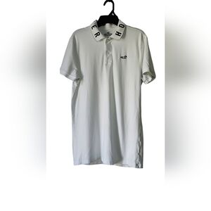 Hollister White Polo Shirt Advanced Stretch Size Youth Small EUC